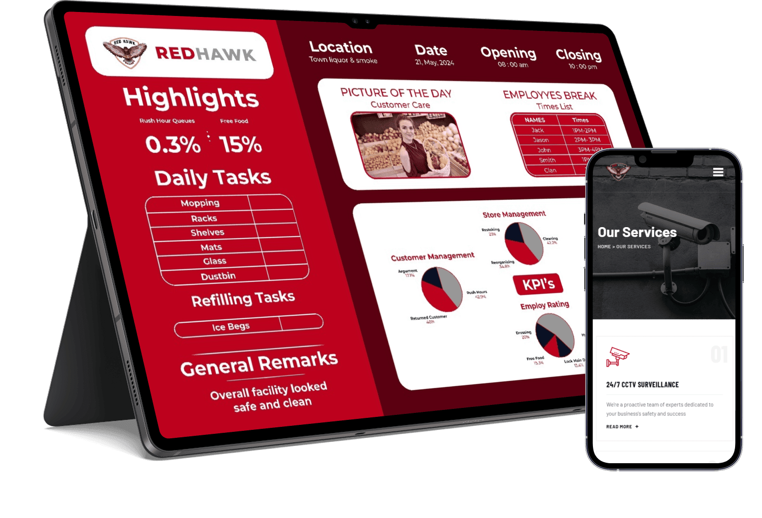 Red Hawk, Inc Mockups