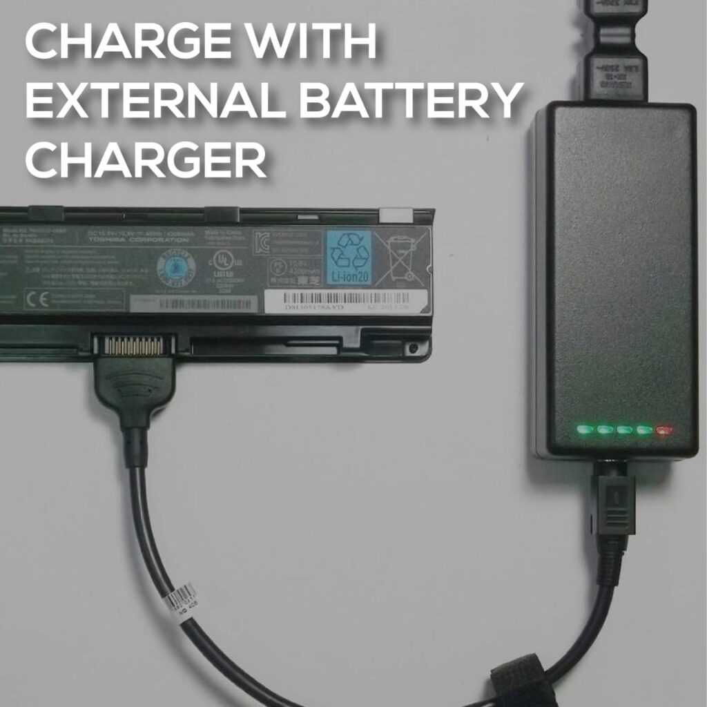 charge laptop with external battery charger